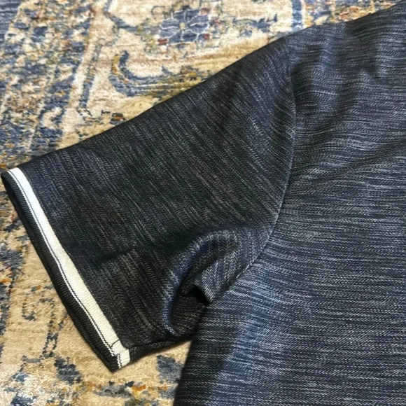 KARL LAGERFELD Designer Men’s Polo Quarter Zip Dress Shirt Size 2XL Short Sleeve - Picture 12 of 12